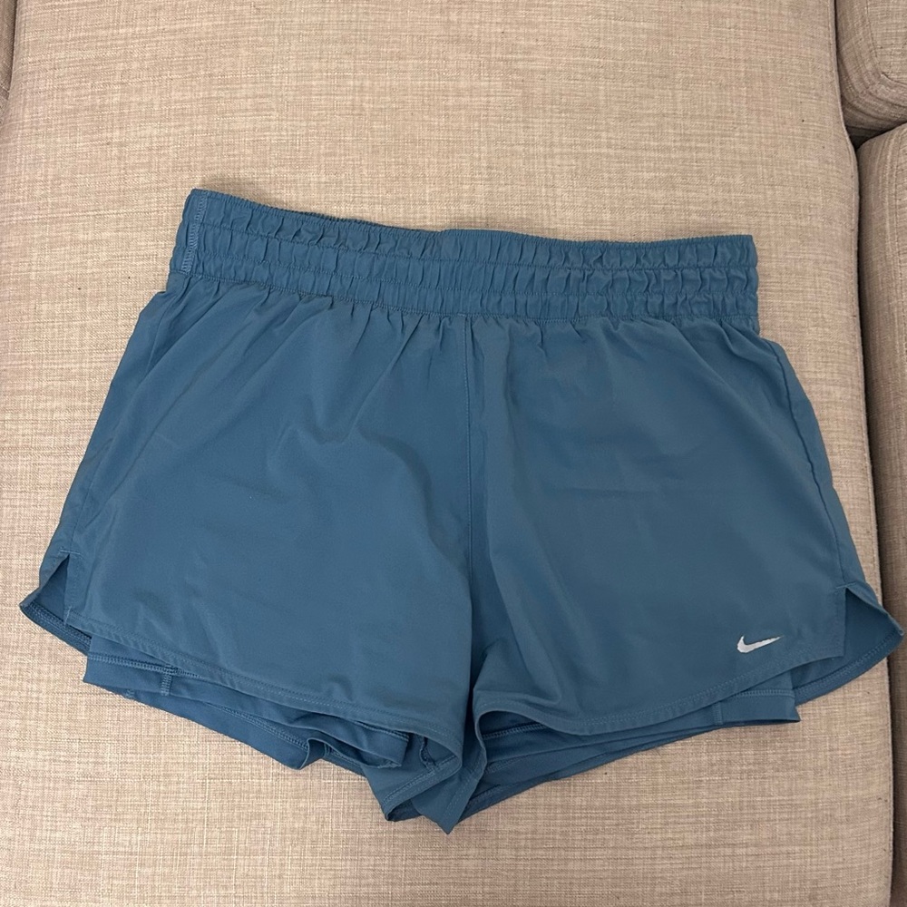 Nike Dri-Fit Blue Athletic Shorts Lightweight Elastic Waist